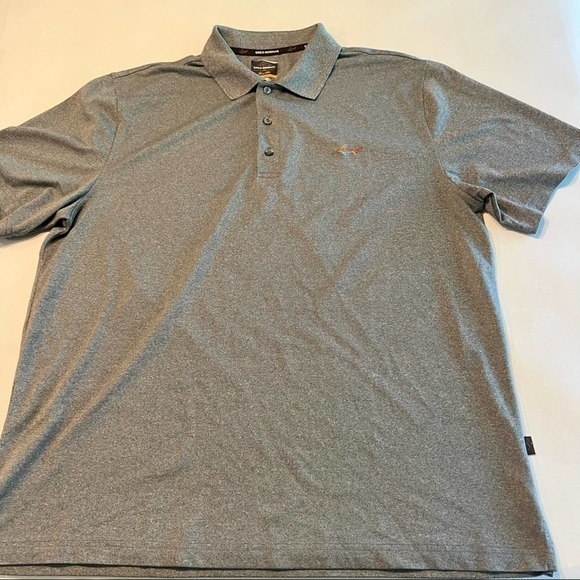 Greg Norman Five Iron Lisso Elba Gray Golf Polo‎ Shirt Mens Large - Picture 1 of 8